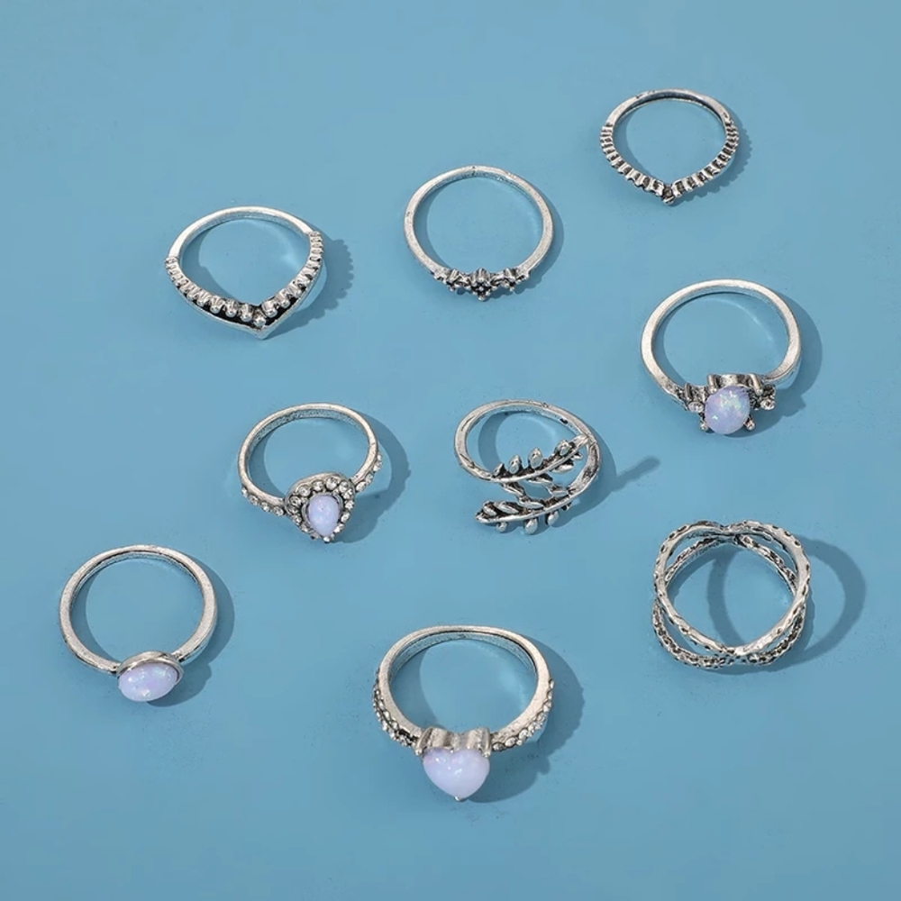 NEW! 9 pcs ring set - Picture 6 of 6